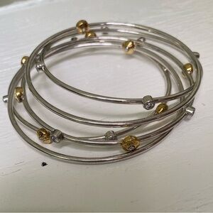Henri Bendel Gold/Silver Bangle Stack